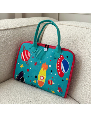 WOOPIE  Edukacyjna Książeczka Walizka Montessori - Księżyc