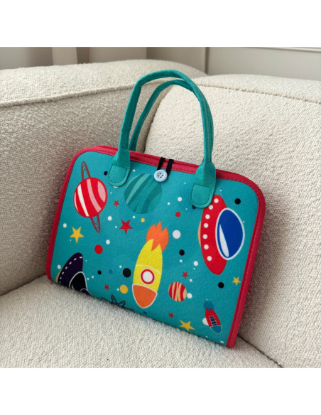 WOOPIE  Edukacyjna Książeczka Walizka Montessori - Księżyc