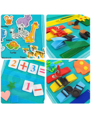 WOOPIE  Edukacyjna Książeczka Torba Montessori - Dinozaury