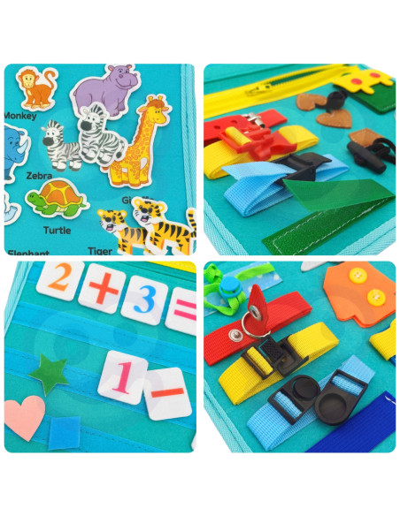 WOOPIE  Edukacyjna Książeczka Torba Montessori - Dinozaury