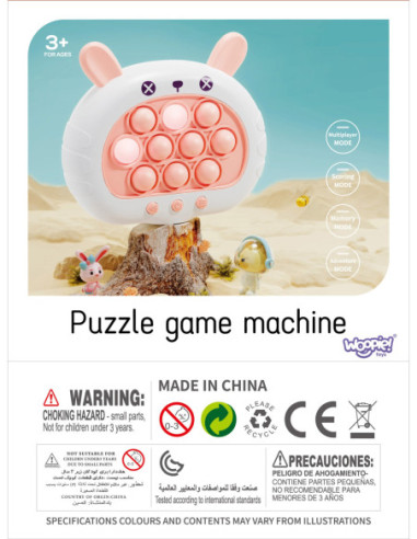 WOOPIE Gra POP IT Elektryczna Antystresowa Zręcznościowa Króliczek