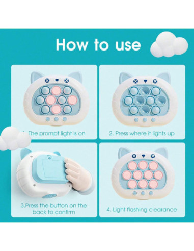 WOOPIE Gra POP IT Elektryczna Antystresowa Zręcznościowa Kotek