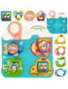WOOPIE BABY Interaktywna Układanka Dopasuj Pojazdy i Zwierzątka Niebieska