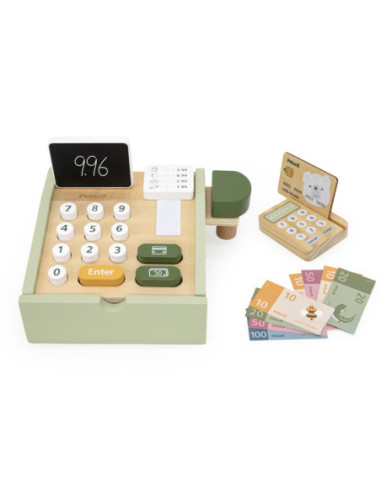 VIGA PolarB Drewniana Kasa Sklepowa Zielona