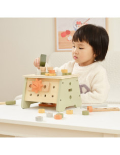 VIGA PolarB Mini Warsztat 2w1 Skrzynka z Narzędziami Zestaw Drewniany 2