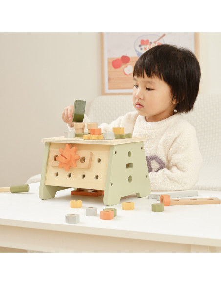 VIGA PolarB Mini Warsztat 2w1 Skrzynka z Narzędziami Zestaw Drewniany