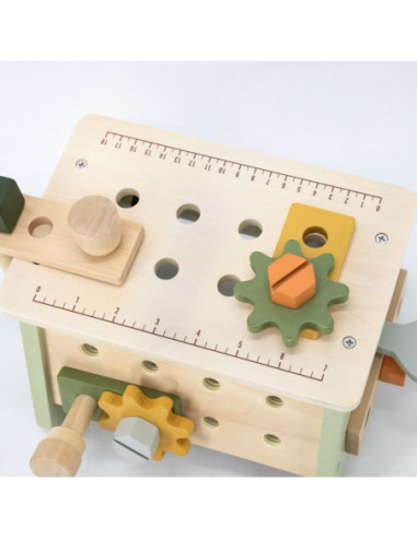 VIGA PolarB Mini Warsztat 2w1 Skrzynka z Narzędziami Zestaw Drewniany