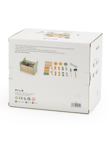 VIGA PolarB Mini Warsztat 2w1 Skrzynka z Narzędziami Zestaw Drewniany