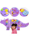 VIGA Drewniana Tablica Sensoryczna-Manipulacyjna EDU Triceratops