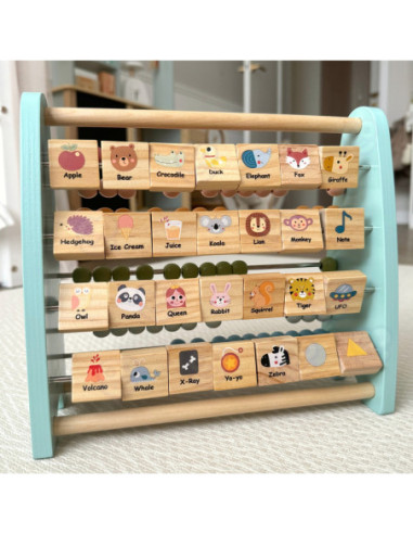 TOOKY TOY Liczydło Dwustronne Alfabet Obrazki