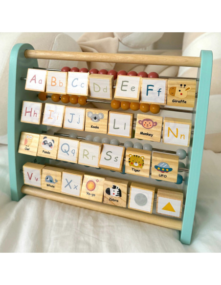 TOOKY TOY Liczydło Dwustronne Alfabet Obrazki