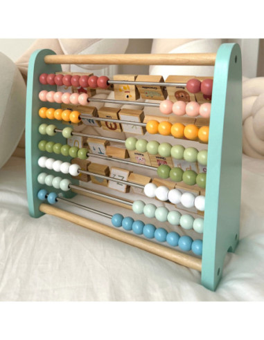 TOOKY TOY Liczydło Dwustronne Alfabet Obrazki