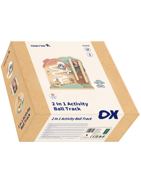 TOOKY TOY Labirynt Tablica Edukacyjna Tor 2w1 Labirynt Drewniany