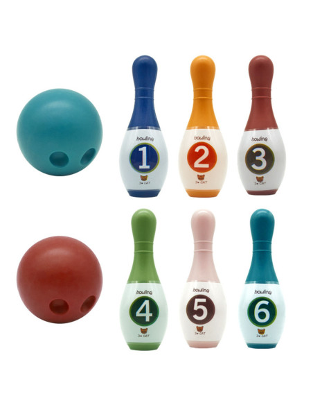 WOOPIE Kolorowe Kręgle dla Dzieci Cyferki