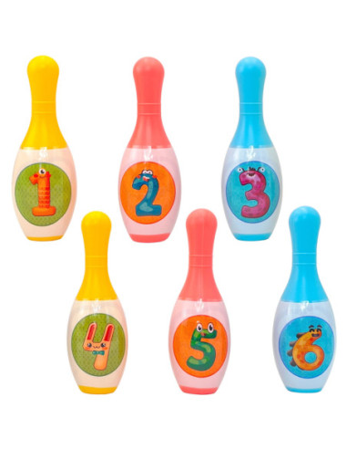 WOOPIE Kręgle dla Dzieci Zwierzaki i Cyferki 8 el.