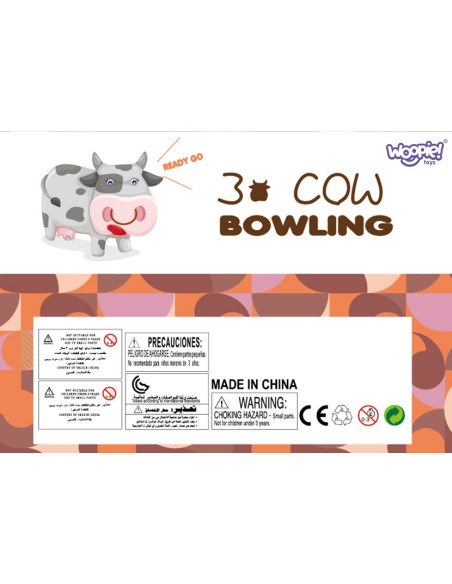 WOOPIE Kręgle dla Dzieci Zwierzaki i Cyferki 8 el.