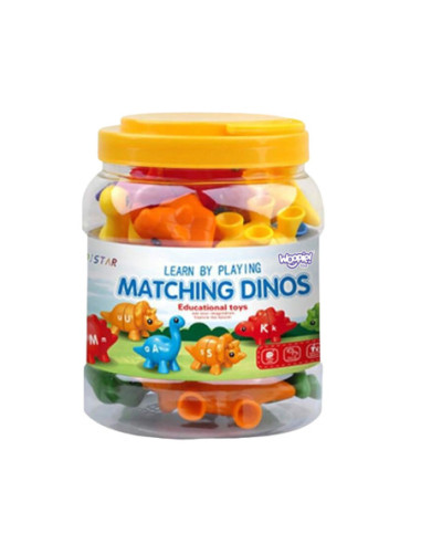 WOOPIE Zestaw Edukacyjnych Dinozaurów "Dopasuj Literki" 13 el.