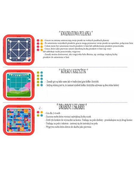 WOOPIE Zestaw Gier Planszowych Logicznych 10w1