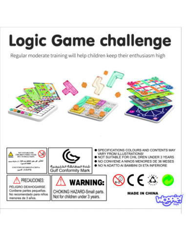 WOOPIE Zestaw Gier Planszowych Logicznych 10w1
