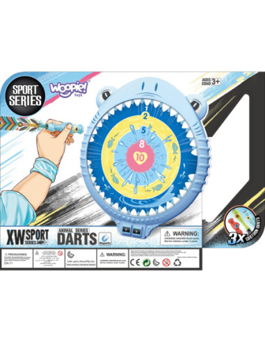 Woopie Magnetyczna Gra w Rzutki Tarcza Rekin