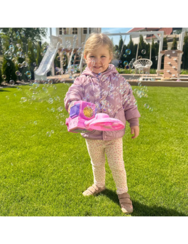 WOOPIE Maszyna do Robienia Baniek Mydlanych Kosiarka Różowa