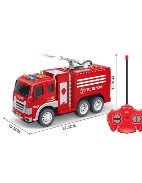 WOOPIE Zdalnie Sterowane Auto Wóz Strażacki Funkcja Pryskania Wodą
