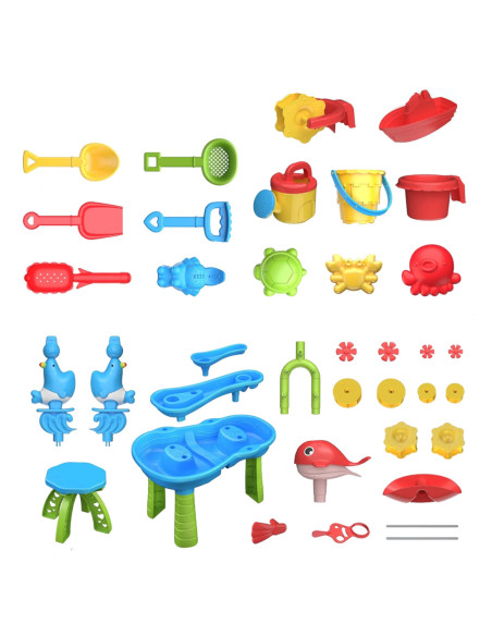 WOOPIE Stolik Wodny XL Zabawa Wodą i Piaskiem 37 el.