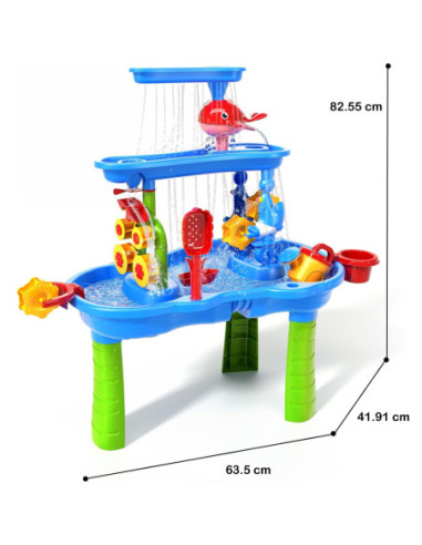 WOOPIE Stolik Wodny XL Zabawa Wodą i Piaskiem 37 el.