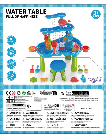 WOOPIE Stolik Wodny XL Zabawa Wodą i Piaskiem 37 el.
