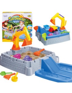 WOOPIE Przenośna Piaskownica Zamek + 9 akc.