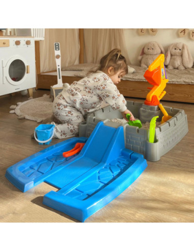 WOOPIE Przenośna Piaskownica Zamek + 9 akc.