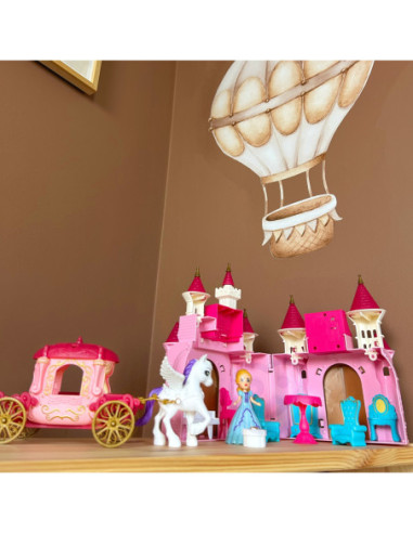 WOOPIE Interaktywny Magiczny Pałac Zestaw Księżniczka + Kareta i Akcesoria