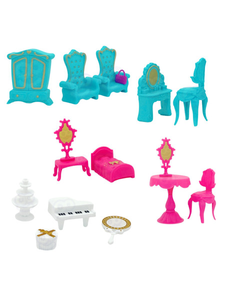 WOOPIE Interaktywny Magiczny Pałac Zestaw Księżniczka + Kareta i Akcesoria