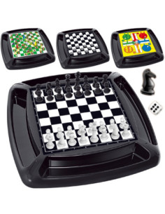 WOOPIE Zestaw 4w1 Gry Planszowe Warcaby