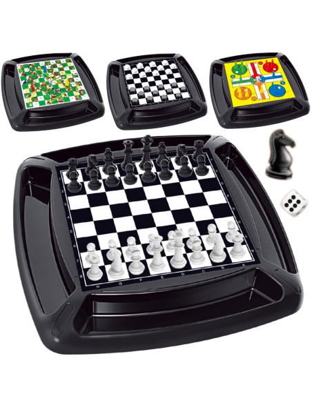 WOOPIE Zestaw 4w1 Gry Planszowe Warcaby