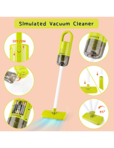 WOOPIE Zestaw do Sprzątania XXL Wózek 3w1 29 el. Niebieski