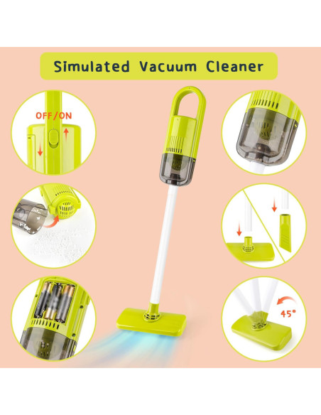 WOOPIE Zestaw do Sprzątania XXL Wózek 3w1 29 el. Niebieski