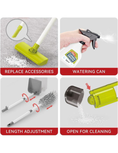 WOOPIE Zestaw do Sprzątania XXL Wózek 3w1 29 el. Niebieski