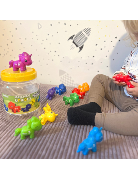 WOOPIE Zestaw Edukacyjnych jednorożców "Dopasuj Cyferki" 13 el.