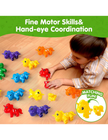 WOOPIE Zestaw Edukacyjnych jednorożców "Dopasuj Literki" 13 el.