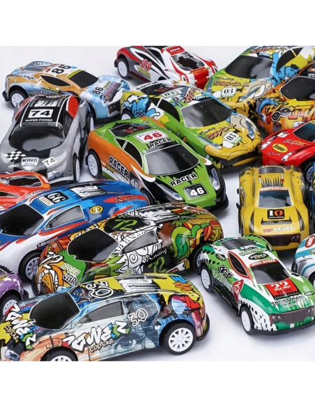 WOOPIE Zestaw Aut Wyścigowych w Pudełku 30 el. + Mata