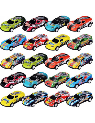 WOOPIE Zestaw Aut Wyścigowych w Pudełku 30 el. + Mata