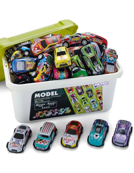 WOOPIE Zestaw Aut Wyścigowych w Pudełku 30 el. + Mata