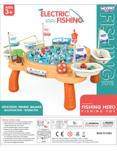 WOOOPIE Interaktywny Stolik Gra Łowienia Rybek Na Magnes  Piracki