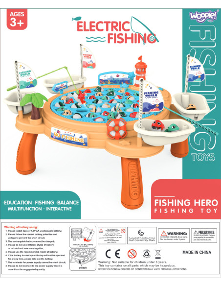 WOOOPIE Interaktywny Stolik Gra Łowienia Rybek Na Magnes  Piracki