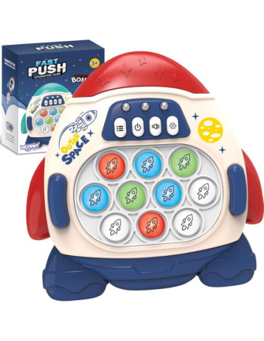 WOOPIE Gra POP IT Elektroniczna Antystresowa Zręcznościowa Rakieta red