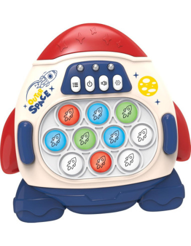 WOOPIE Gra POP IT Elektroniczna Antystresowa Zręcznościowa Rakieta red