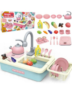 WOOPIE Zlewozmywak 2w1 Kuchnia Kran z Wodą Niebieski