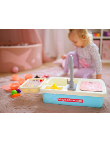 WOOPIE Zlewozmywak 2w1 Kuchnia Kran z Wodą Niebieski