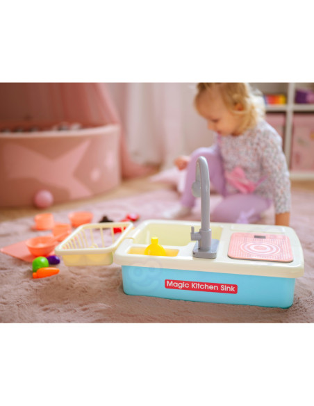 WOOPIE Zlewozmywak 2w1 Kuchnia Kran z Wodą Niebieski